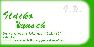 ildiko wunsch business card
